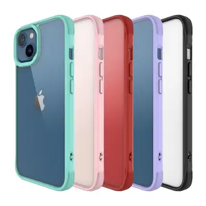 Soft TPU Black Frame Ultra Thin Clear Case For iPhone 14 11 Pro Max 12 13 Mini 15 Plus Shockproof Phone Case