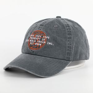 Casquette de baseball non structurée pour homme, style vintage, en coton lavé, avec logo brodé, 6 panneaux, haute qualité, personnalisable OEM, profil bas, tendance - Product Image 1