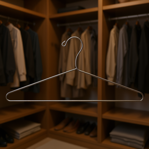 Ensemble de cintres métalliques robustes 182x128x85mm, revêtement poudré, organisateur de garde-robe, design minimaliste - Product Image 2