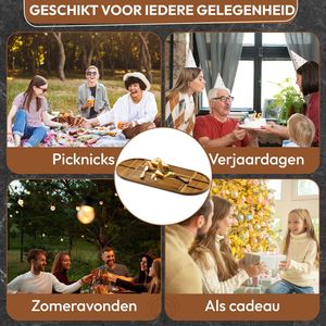 Tabla de <span class=keywords><strong>Tapas</strong></span> de Acacia, Tabla de Servir Magnética, Tabla Modular para Quesos y Aperitivos, Tabla Expandible para Bebidas para Entretener - Product Image 4