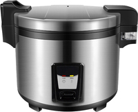 Cuisinière à riz commerciale multifonctionnelle de haute qualité en acier inoxydable 5,4 L 14 L 1950 W, capacité 23 tasses pour 46 personnes