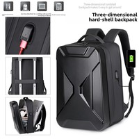 Sacs à dos pour ordinateur portable en ABS rigide de haute qualité pour hommes, imperméables, décontractés et tendance, avec port de chargement USB, vente en gros