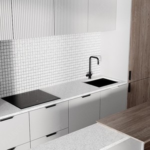 Set Completo di Mobili da <span class=keywords><strong>Cucina</strong></span> Bianchi Stile Shaker con Pannello Porta a Incasso - Product Image 2