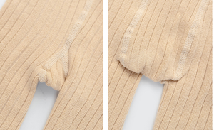 Leggings per Bambini Stile Coreano OEM, <span class=keywords><strong>Calze</strong></span> <span class=keywords><strong>a</strong></span> <span class=keywords><strong>Righe</strong></span> Verticali Traspiranti in Cotone Ecologico, Collant per Ragazze con Fiocco Spessore Standard - Product Image 5