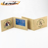 Nouvelle carte de vœux musicale en papier pour publicité, cadeau d'affaires, remerciement de mariage, brochure vidéo LCD de 7 pouces