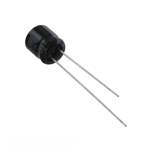 ตัวเก็บประจุแบบ Through Hole รุ่น Original 200 uF CAP ALUM 200UF 20% 8V RADIAL TH 8AX200MEFC6.3X7 - Product Image 1