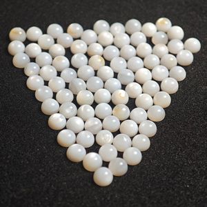 Natural White Seashell Beads 4.0mm Round Polished Loose Beads For Jewelry Making Bulk Packaging - Product Image 3
