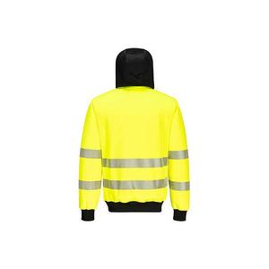 PORTWEST - PW327YBR5XL PW3 Sweat à capuche zippé haute visibilité Jaune/Noir-EAN 5036108386239 HI-VIS WORKWEAR - Product Image 2