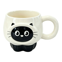 Mug en céramique 3D en forme de chat, cochon ou chien, mignon, pour café, un cadeau incroyable pour les filles
