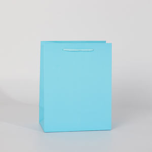 2024 nouveaux sacs fourre-tout en papier Kraft bleu ciel de qualité supérieure plusieurs tailles de Stock sacs à provisions cadeaux - Product Image 5