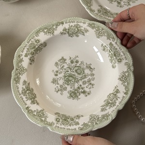 Plato para plantas de cerámica blanca pura, estilo vintage Instagram, con bordes en relieve, estilo francés, apto para <span class=keywords><strong>microondas</strong></span>, en stock. - Product Image 2