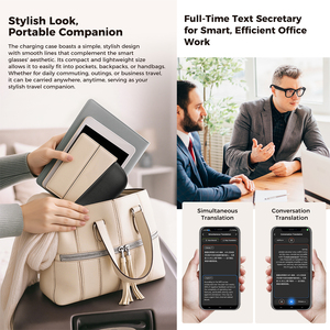 Gafas inteligentes OEM AI con cámara 8MP 4K HD Video Traducción en tiempo real Lentes de tintado automático 3600mAh <span class=keywords><strong>Estuche</strong></span> de carga - Product Image 4