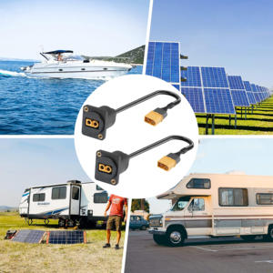 <span class=keywords><strong>Cable</strong></span> de Extensión de Alimentación de 20 cm, 16 AWG, Tipo D, XT60 Macho a Hembra, para Montaje en Panel, para Generadores Solares, Baterías de Drones LiPo 6S - Product Image 4