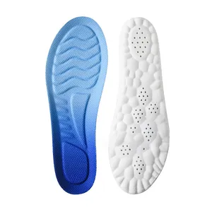 Plantillas deportivas de espuma viscoelástica 4D para zapatos, desodorante para hombres y mujeres, cojín transpirable, plantillas para correr para el cuidado de los pies, ortopédicas