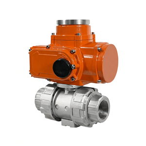 Válvula de Bola Eléctrica Motorizada COVNA IP68 a Prueba de Agua, de Dos Vías, Doble Unión, Tipo Modulante, 4-20mA - Product Image 1