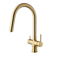 Robinet de cuisine en laiton de haute qualité, 3-en-1, double commande avec mélangeur eau chaude et froide, robinet d'eau purifiée pour évier – Vente en gros