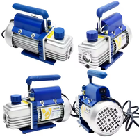 Mini climatiseur portable Pompe à vide - Outil de réfrigération CVC avec moteur 1/5HP pour la réparation de climatisation automobile et l'utilisation domestique FY-1H-N