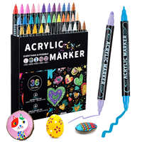 Marqueurs à double pointe pinceau et biseau pour artistes adultes, ensemble de marqueurs d'art pour croquis, coloriage et illustration