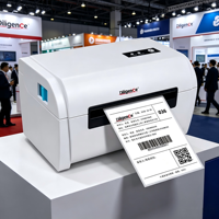 Printer Label Termal Barcode Nirkabel BT 4 Inci untuk Stiker Alamat Perekat FBA EBAY, Kompatibel Android, Bersertifikasi FCC