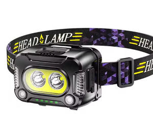 ไฟฉายคาดศีรษะ LED แบบชาร์จ USB รุ่นใหม่ ปี 2025 พร้อมระบบเหนี่ยวนำคลื่น COB XPG แสงคู่ สว่างพิเศษ พร้อมหน้าจอแสดงพลังงาน สำหรับกิจกรรมกลางแจ้ง - Product Image 1