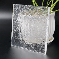 Plaque acrylique décorative à effet d'ondulation d'eau avec finition transparente comme du cristal pour les cloisons et panneaux muraux modernes