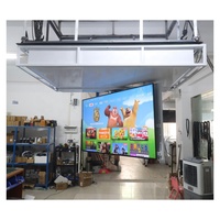 Support de télévision motorisé pour plafond JGST, personnalisé, avec rotation et inclinaison, en acier laminé à froid, certifié CE, 75-86 pouces