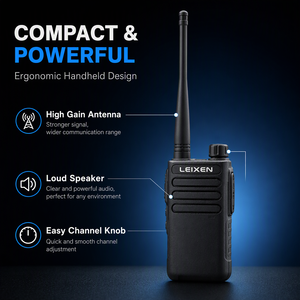 Radio bidirectionnelle commerciale LEIXEN LX-A2, portable, 5W, émetteur-récepteur UHF avec portée de 0 à 5 km pour la communication sans fil en extérieur - Product Image 2