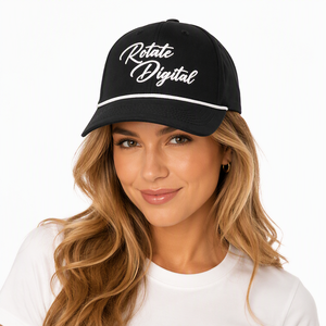 Casquette de baseball unisexe DSX 6 panneaux avec logo brodé, perforations découpées au laser, en toile respirante et imperméable, modèle Performance Cut - Product Image 1