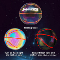 Ballon de basket lumineux et réfléchissant personnalisé qui brille dans l'obscurité
