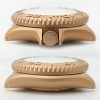 SKX casing jam tangan klasik Matte Rose Gold 3 jam untuk SKX007 009 cocok dengan NH35 NH36 cincin Bab gerakan bagian Mod sisipan Bezel