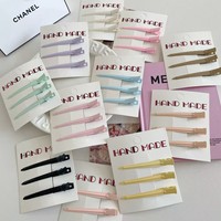 Nouvelle Pince à Cheveux en Métal Sans Soudure Couleur Bonbon pour Femme, Pince Bec de Canard Simple pour Volume à la Racine des Cheveux, Accessoire de Coiffure pour Cheveux Rebelles et Franges
