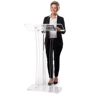 Atril o Podio Acrílico de 3 Niveles de AVTronics con Base de 6 Columnas y un Amplio Estante Central con Amplio Espacio para sus Presentaciones - Product Image 6