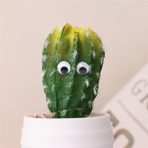 Mini piante di <span class=keywords><strong>Cactus</strong></span> artificiali in vasi bianchi per la decorazione domestica - Product Image 2