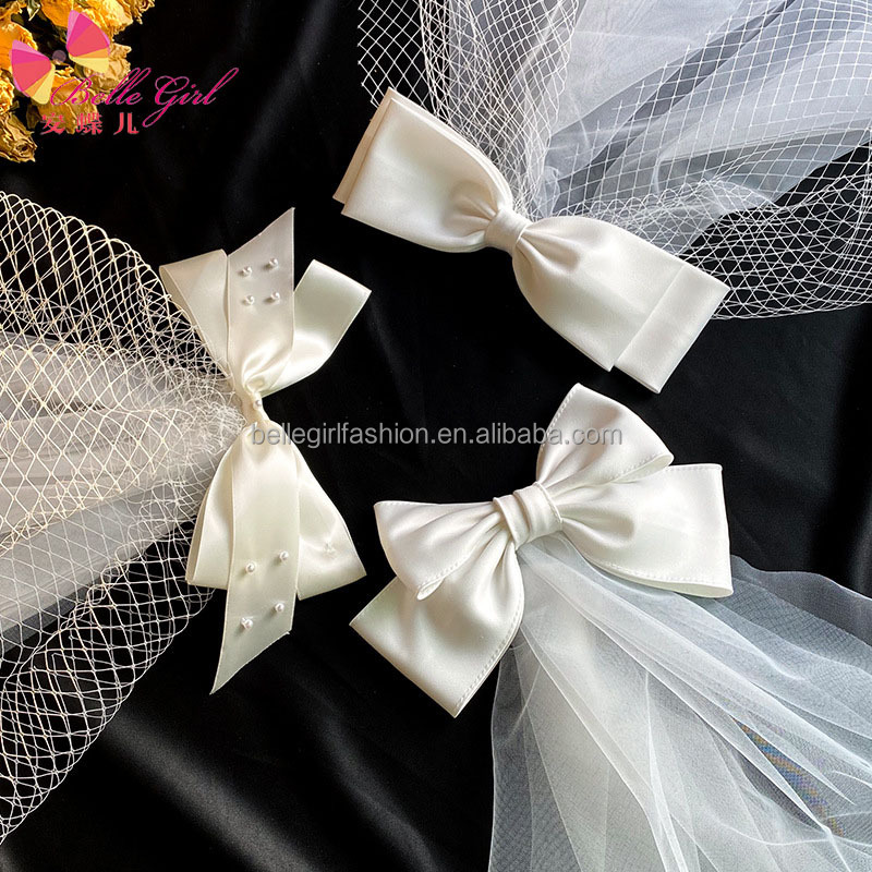Оптовая продажа 2022, новый стиль, Шпилька для волос, аксессуары для невесты, свадебная фата, свадебное платье, бант с бусинами для женщин и девочек