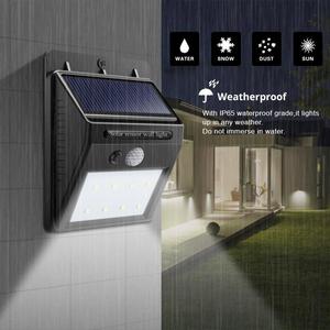 Lampe solaire à 140 LED, 3 modes, étanche IP65, lampe solaire LED avec capteur de mouvement PIR, lumière de jardin LED, lumière murale extérieure pour allée - Product Image 3