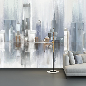 Papel Tapiz Impermeable con Diseño de Pintura al Óleo Personalizada, Mural de Pared con <span class=keywords><strong>Cactus</strong></span> Urbanos Frescos para Dormitorio y Comedor, Decoración del Hogar - Product Image 1