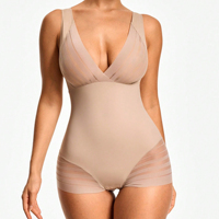 Ladymate ODM/OEM Bodysuit Modelador Femmes Shaping Slip Bodysuit Shaper Tummy Control Bodysuits Open Crotch Plus Size Shapewear