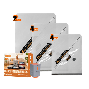 Set di 10 <span class=keywords><strong>Sacchetti</strong></span> <span class=keywords><strong>Sottovuoto</strong></span> in PE con <span class=keywords><strong>Pompa</strong></span> Elettrica e Manuale, Capacità 200ml, <span class=keywords><strong>per</strong></span> Compressione e Conservazione di <span class=keywords><strong>Vestiti</strong></span>, Bagagli, Viaggi e Traslochi - Product Image 2