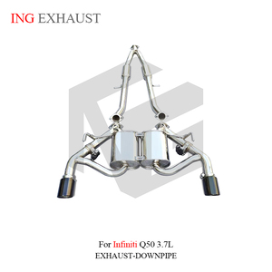 Ing Phụ Kiện Xe Hơi SS304 Thép Không Gỉ Catback Xả Cho Infiniti <span class=keywords><strong>Q50</strong></span> Q60 Q70 2.0T 3.7 2013-up Với Màu Đen End Mẹo Phần - Product Image 3