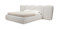 Lit double rembourré Fencee 160x200 Beige clair