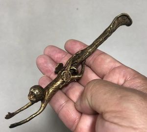 बंदर के गहने बर्तन फोर्क पीतल हस्तनिर्मित रचनात्मक पेड़ के बर्तन को कवर करता है - Product Image 6