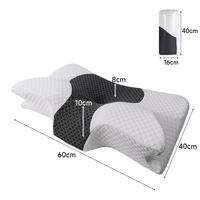 Oreiller en mousse à mémoire de forme Oreiller de contour cervical en mousse à mémoire de forme orthopédique ergonomique pour les dormeurs latéraux et dorsaux