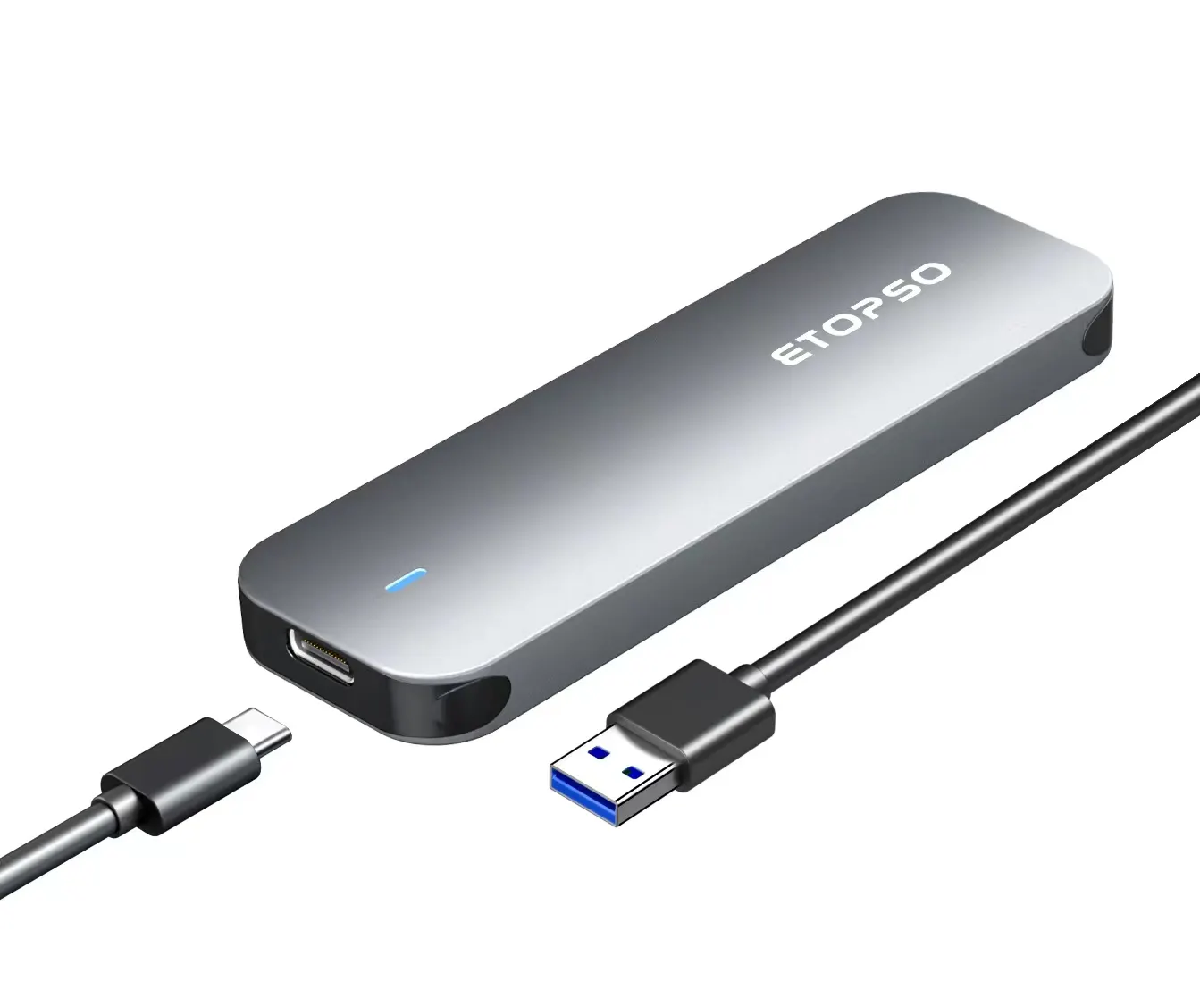 Etopso hot sale OEM/ODM m.2 sata ngff Solid State Drive USB 3.1 Type-C 128gb 256gb 512gb 1tb External Portable SSD