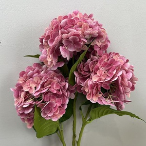 Nouvel Arrivage Grande Tête 20cm Hortensia Artificiel en Soie Verte Fleurs Décoratives en Gros pour Mariage et Fête - Product Image 4