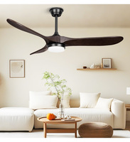 Ventilateur de plafond décoratif moderne à économie d'énergie à lame ABS avec lumière Ventilador De Techo Con Luz