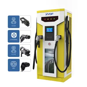 Oem Electric Vehicle Double gun Dc Charging Pile GBT/CCS2/CCS1/CHADeMO Dc Ev Charger Fast Electric Car Ev Charging Station