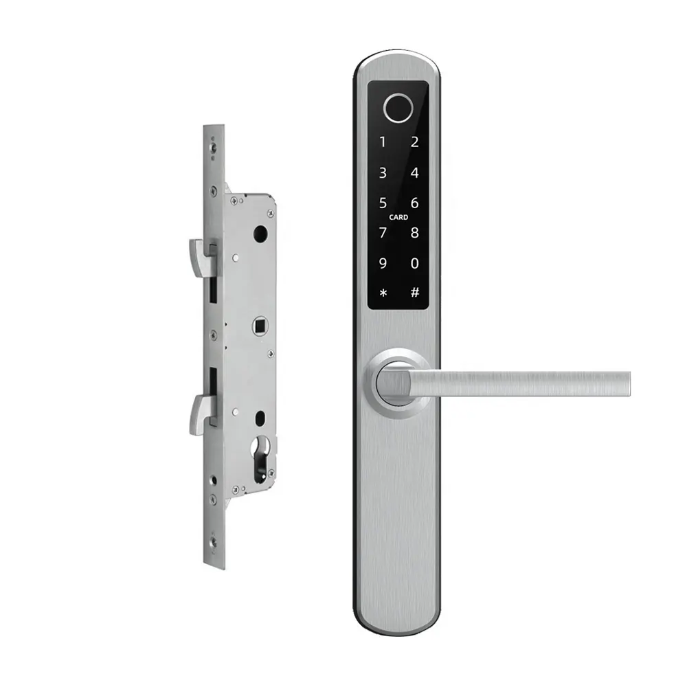 Impermeabile TTLock APP di sblocco a distanza intelligente slide digitale del portello keyless elettrico scorrevole serratura della porta di vetro
