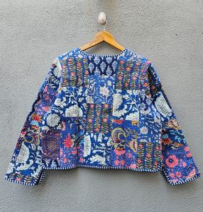 Multi-Colour <b>Patchwork</b> <b>Jacket</b> Cotton Quilted <b>Jacket</b> Reversible Floral <b>Jacket</b>, Vintage Handmade for Women winter coat - Product Image 6