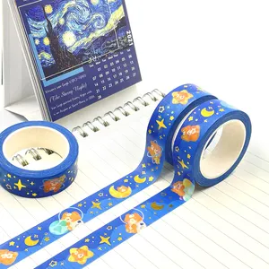 Werkseitig hergestellter Maler Golden Band Tape Washi Masking Paper Tape Hit Stamp ing Silber und Gold Washi Tape
