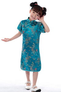 Bebé Qipao niña vestido Chi-Pao Cheongsam niños ropa niños vestidos Niñas Ropa boda <span class=keywords><strong>princesa</strong></span> vestido dragón <span class=keywords><strong>y</strong></span> Fénix - Product Image 5